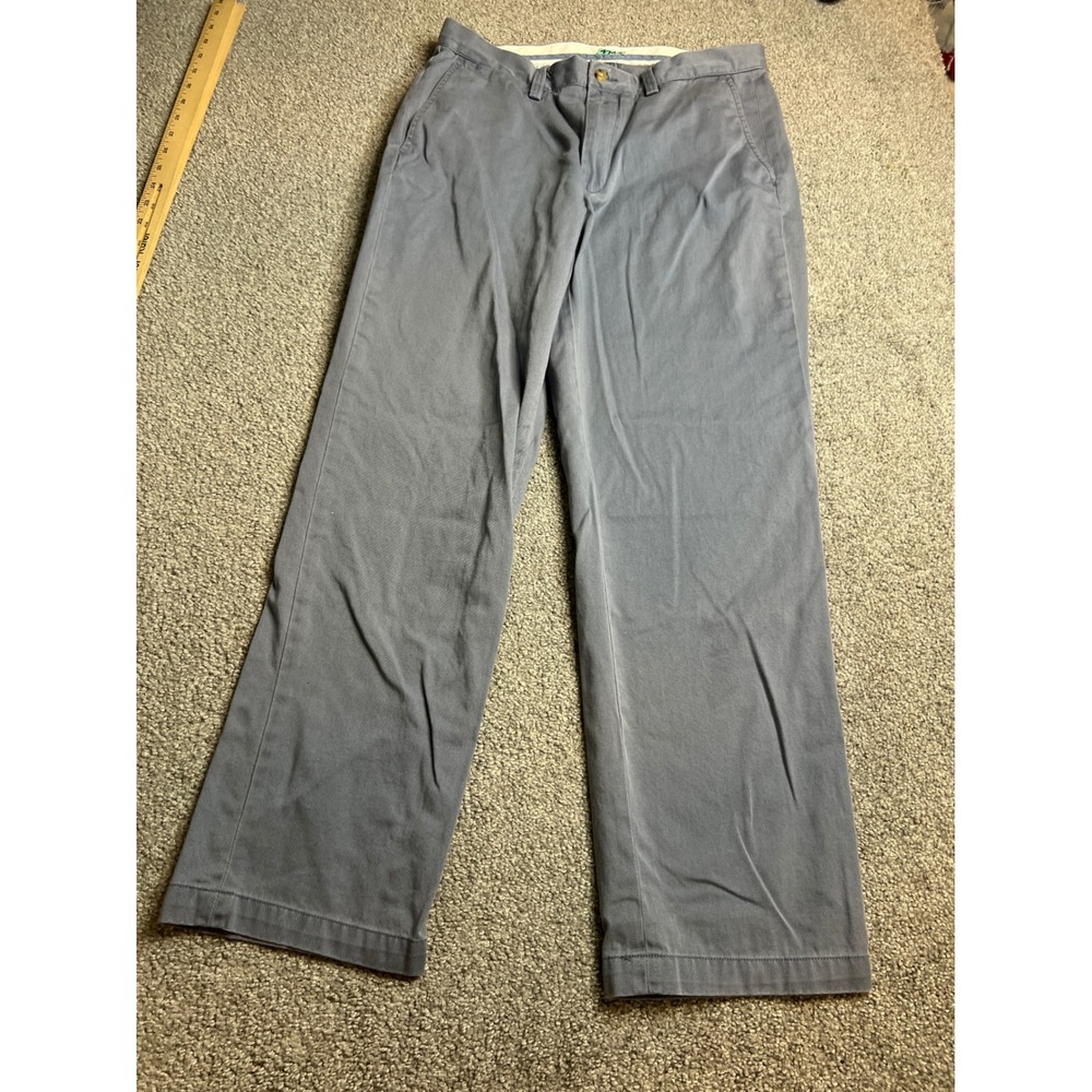 polo ralph lauren chino pants mens 31x30 blue classic flat‎ front preppy office